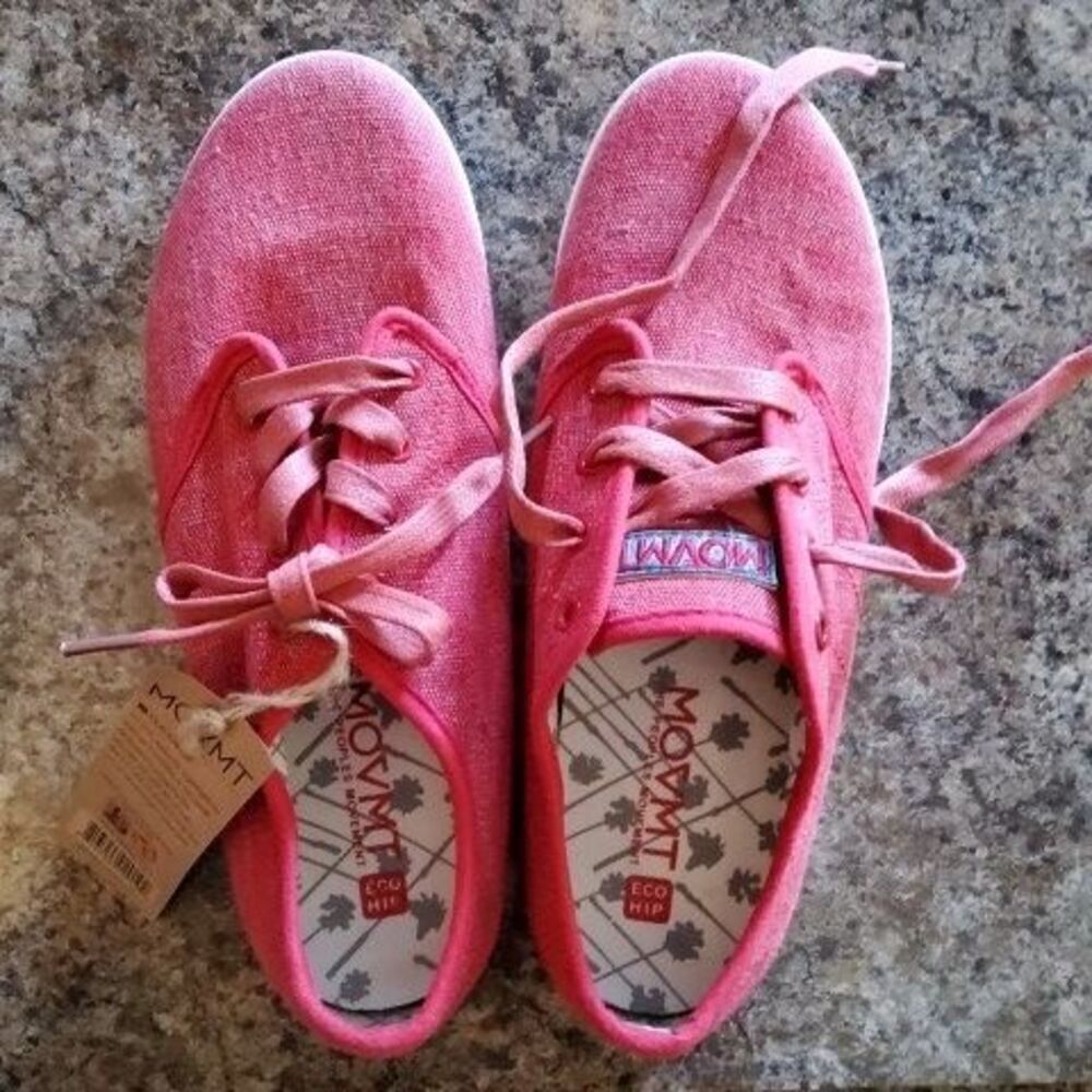 The Peoples Movement canvas shoes- Red with White Platform Soles- NWT
